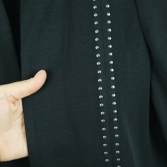 Ming Wang XS Jacket Knit Blazer Black Studded Artsy Elegant Career Office Modern - Picture 3 of 8